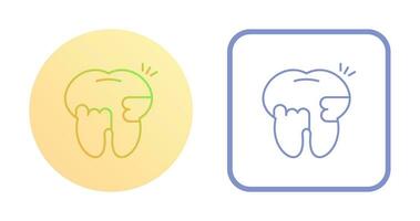 mal di denti e placca vettore icona