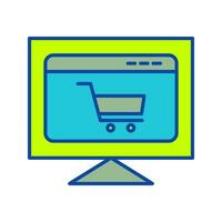 e-commerce sito web vettore icona