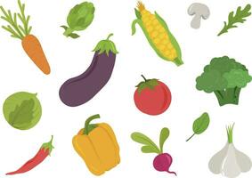 verdure impostato nel scarabocchio stile. biologico prodotti. salutare cibo vettore