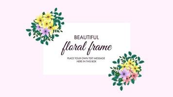bouquet floreale cornice fiori vintage biglietto di auguri, matrimonio, social vettore