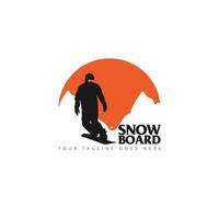 Snowboard logo vettore