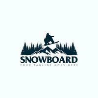 Snowboard logo vettore