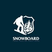 Snowboard logo vettore