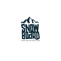 Snowboard logo vettore