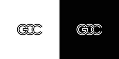 gcc logo disegno, ispirazione per un' unico identità. moderno eleganza e creativo design. filigrana il tuo successo con il Impressionante Questo logo. vettore