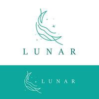Luna logo, stella cielo Luna design premio vettore illustrazione modello