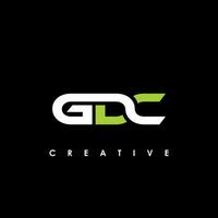 gdc lettera iniziale logo design modello vettore illustrazione