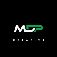 mdp lettera iniziale logo design modello vettore illustrazione