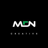 mdn lettera iniziale logo design modello vettore illustrazione