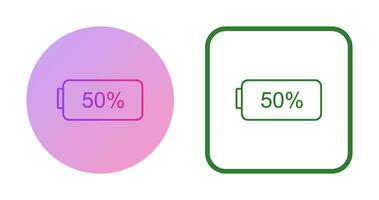 unico metà batteria vettore icona