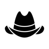 cowboy cappello vettore glifo icona per personale e commerciale uso.