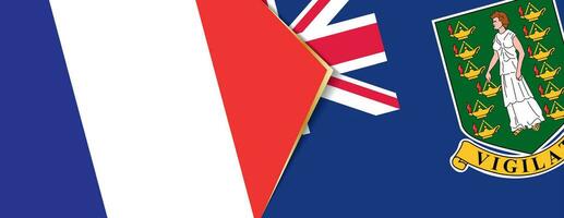 Francia e Britannico vergine isole bandiere, Due vettore bandiere.