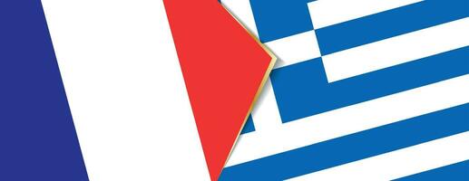 Francia e Grecia bandiere, Due vettore bandiere.