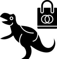 shopping dinosauro vettore icona design