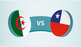 algeria contro chile, squadra gli sport concorrenza concetto. vettore