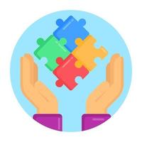 puzzle di consapevolezza dell'autismo, vettore