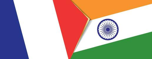 Francia e India bandiere, Due vettore bandiere.