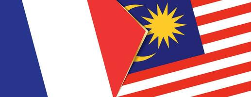 Francia e Malaysia bandiere, Due vettore bandiere.