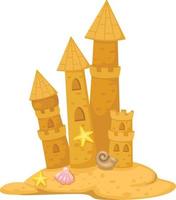cartone animato castello di sabbia vettoriale