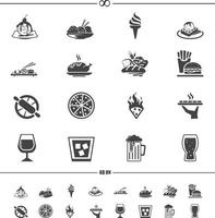 icone di cibi e bevande vettore
