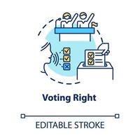 icona del concetto di diritto di voto vettore