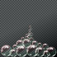 illustrazione vettoriale di bolle di sapone.