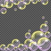 illustrazione vettoriale di bolle di sapone