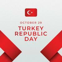 tacchino repubblica giorno design modello bene per celebrazione utilizzo. turco bandiera design. vettore eps 10. piatto design.