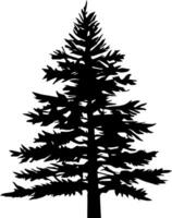 pino albero silhouette isolato su bianca sfondo. vettore illustrazione.