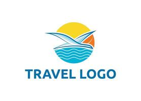 estate viaggio logo disegno, vettore logo, modello vettore icona illustrazione design.