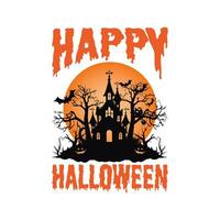 contento Halloween, Halloween maglietta design. vettore