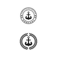 disegno di simbolo di vettore del modello di logo di ancoraggio