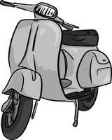 schizzo di illustrazione vettoriale di motocicletta grigia retrò doodle