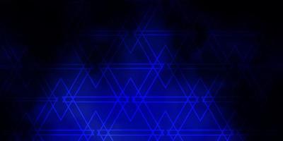 layout vettoriale blu scuro con linee, triangoli.