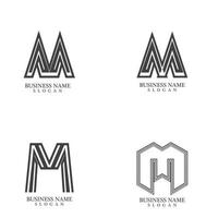 elementi del modello di progettazione dell'icona del logo della lettera m vettore