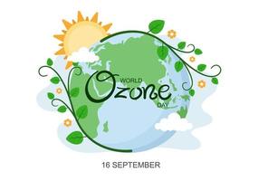 illustrazione vettoriale di sfondo della giornata mondiale dell'ozono