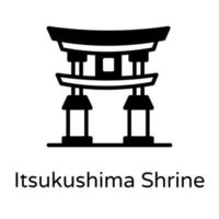 santuario e tempio di itsukushima vettore