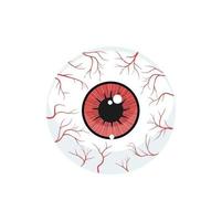 grande vettore rosso della sfera dell'occhio del sangue isolato