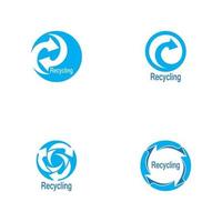 riciclaggio icona e simbolo modello vettoriale
