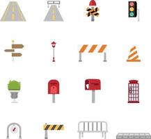 set di icone di trasporto del traffico vettore