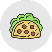 Manzo tacos vettore icona design