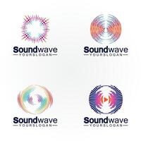 logo dell'onda sonora e vettore di simbolo