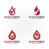 sangue far cadere dai un'occhiata logo icona vettore design modello