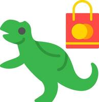 shopping dinosauro vettore icona design