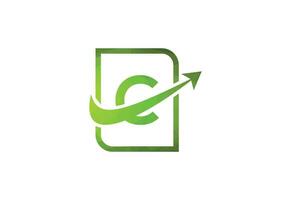 attività commerciale lettera c con freccia grafico logo vettore icona illustrazione