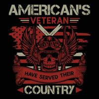 premio americano cranio veterano t camicia design ispirando Citazione. orgoglioso americano indipendenza giorno e veterano tipografia vettore modello Stati Uniti d'America veterano bandiera grafico Stampa