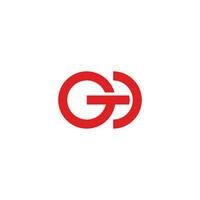 lettera gd energia pulsante logo vettore