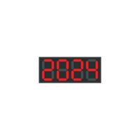 contento nuovo anno 2024 digitale numero. vettore logo icona modello