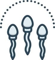 colore icona per sperma vettore