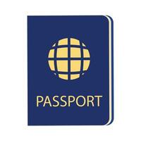 vettore davanti copertina di passaporto isolato su bianca